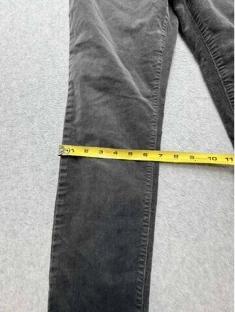 J Crew Womens 9 Inch High Rise Skinny Corduroy Pants Size 28 Gray Button Fly